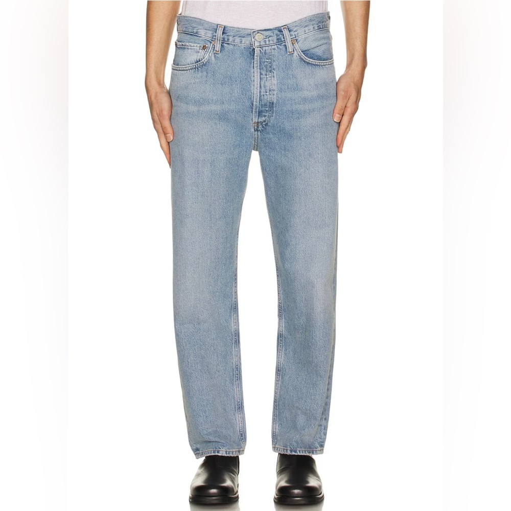 Agolde 90s styled Straight-Leg Light Blue Men's Jeans